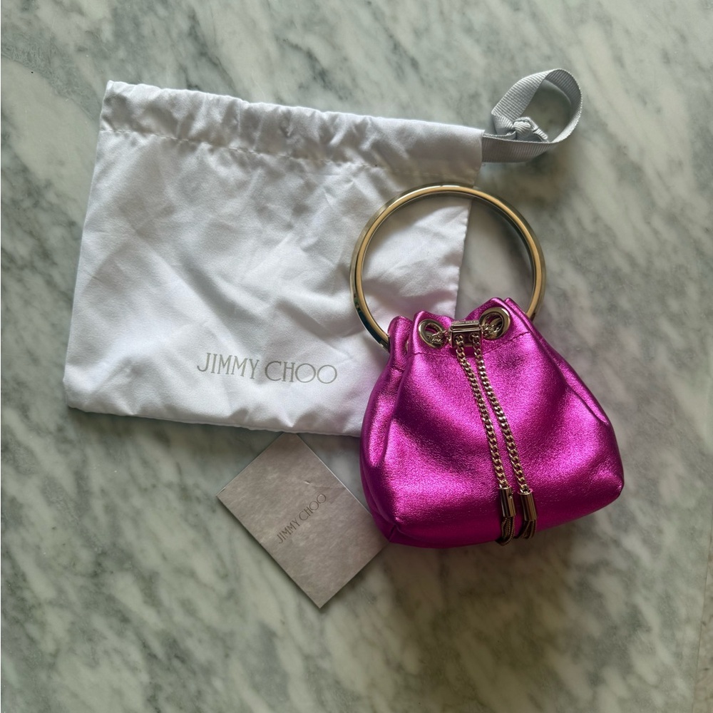 Jimmy Choo Pink Micro bon bon bag